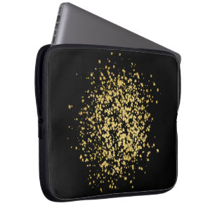 Capa Para Notebook Estilo Premium Preto Dourado Tech