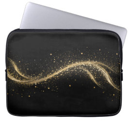 Capa Para Notebook Estilo Premium Preto Dourado Tech