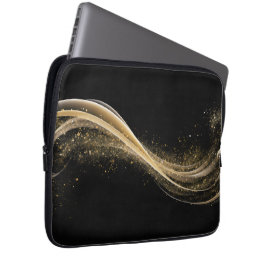 Capa Para Notebook Estilo Premium Preto Dourado Tech