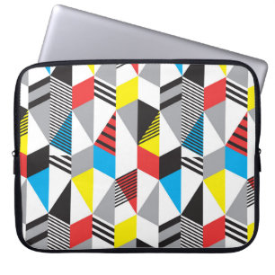 Capa Para Notebook Estilo Retro Bauhaus: Abstrato sem costura