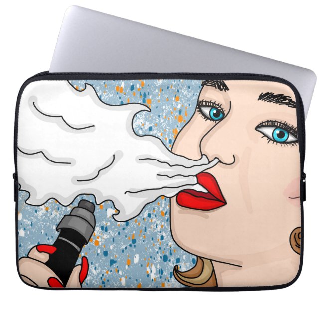 Capa Para Notebook Estilo Retro Estilo Vaping Lady (Frente)