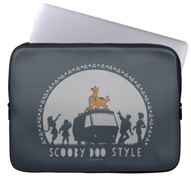 Capa Para Notebook Estilo Scooby-Doo Tribal Van Silhouette (Frente)