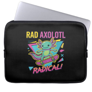 Capa Para Notebook Estilo vintage dos anos 90 Axolote Skate Rad neon
