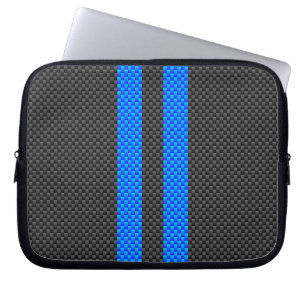 Capa Para Notebook Estirpes de Corrida de Estilo de Fibra de Carbono