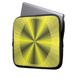 Capa Para Notebook Estojo de Laptop Amarelo Ilusão Óptica