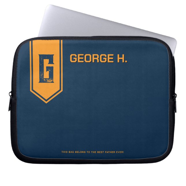 Capa Para Notebook Estojo de Laptop Azul Amarelo para Homem (Frente)