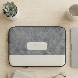 Capa Para Notebook Estojo de Laptop com Efeito de Feltro Cinza Modern