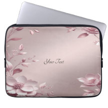 Estojo de Laptop Floral Rosa Delicado