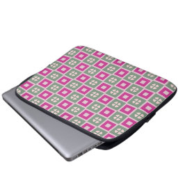 Capa Para Notebook Estojo de Laptop Floral Verde e Magenta em Caixa