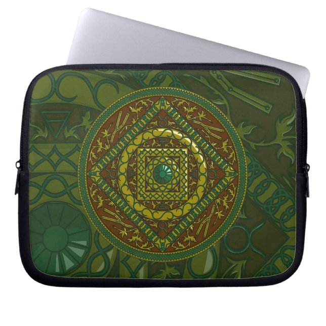 Capa Para Notebook Estojo de Laptop Mandala de Touro (Frente)