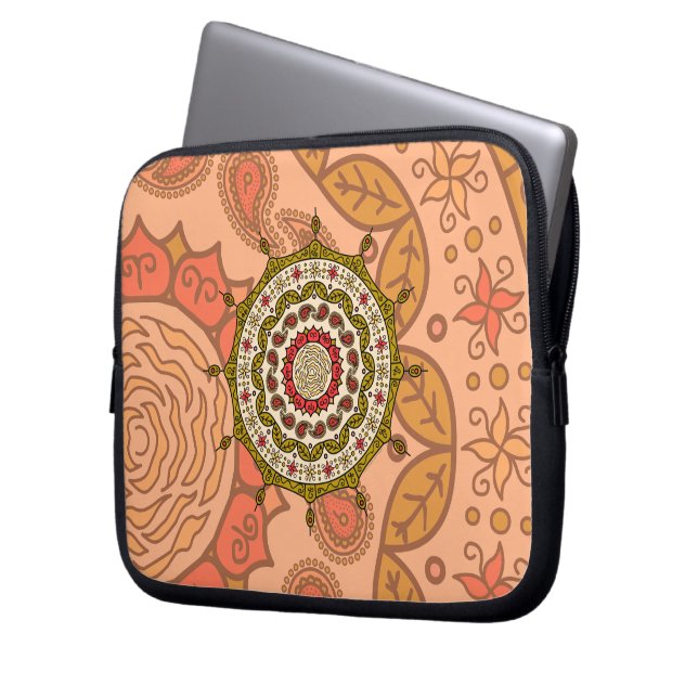 Capa Para Notebook Estojo de Laptop Mehndi Fantasy Gold (Frente Esquerda)