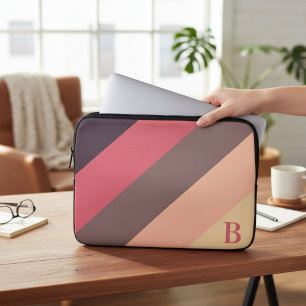 Capa Para Notebook Estojo de Laptop Monogramado com Blocos de Cor