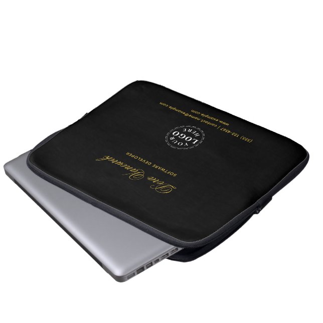 Capa Para Notebook Estojo de Laptop Profissional com Texto Personaliz (Frente Inferior)