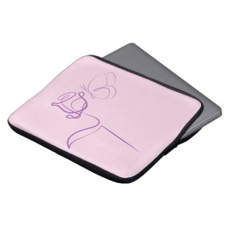 Capa Para Notebook Estojo de Laptop Rosa Minimalista