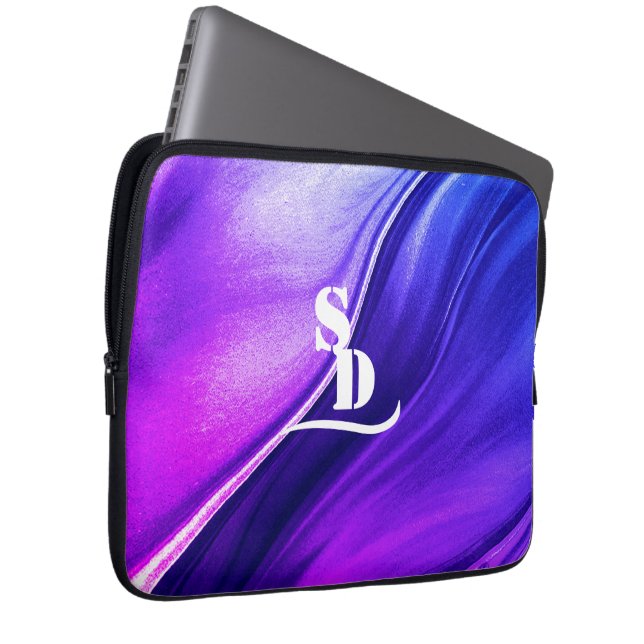Capa Para Notebook Estojo de Laptop Roxo Rosa Vibrante  (Frente Esquerda)