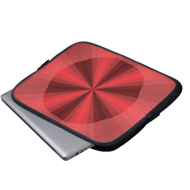 Capa Para Notebook Estojo de Laptop Vermelho Ilusão Óptica (Frente Inferior)