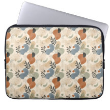 Estojo para Laptop Abstrato Boho Neutro
