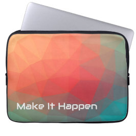 Capa Para Notebook Estojo para Laptop Citação Personalizada Geométric
