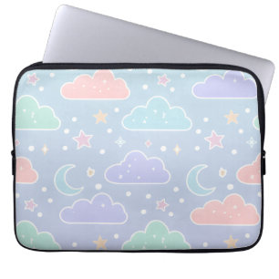 Capa Para Notebook Estojo para Laptop com Estética de Nuvem Pastel