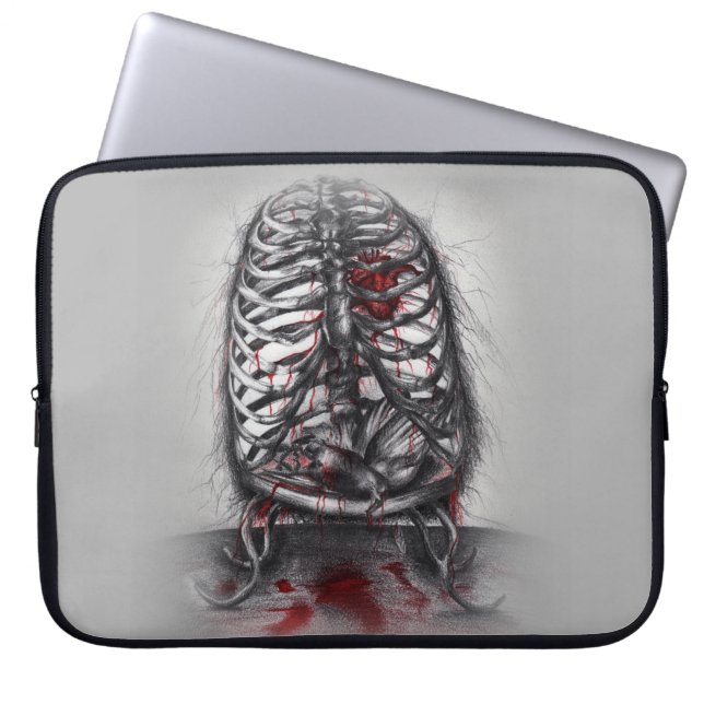 Capa Para Notebook Estojo para Laptop de Anatomia de Horror com Gaiol (Frente)