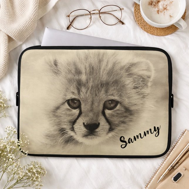 Capa Para Notebook Estojo para laptop de Bebê Guepardo Fofo (Criador carregado)