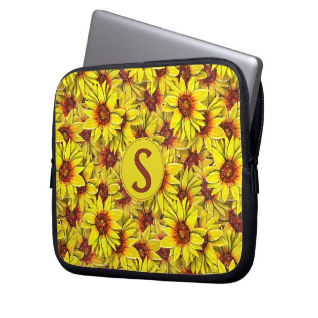 Capa Para Notebook Estojo para Laptop de Girassol Bolsa de Eletrônico (Frente Esquerda)