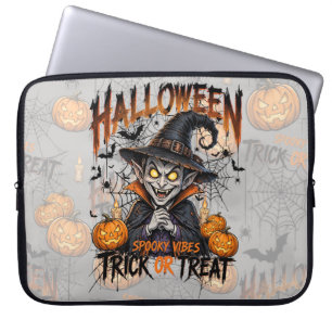 Capa Para Notebook Estojo para Laptop de Halloween de Vampiro Assusta