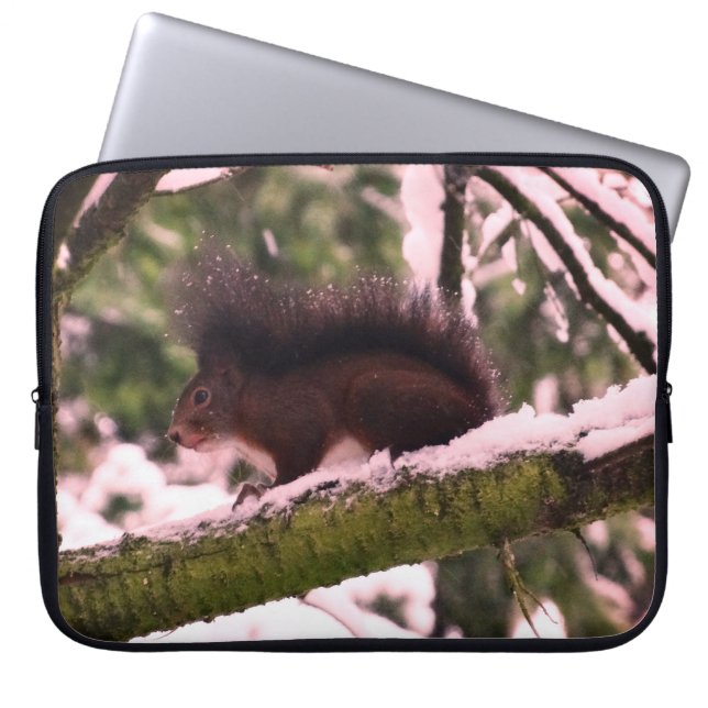 Capa Para Notebook Estojo para Laptop de Neoprene com Foto de Esquilo (Frente)