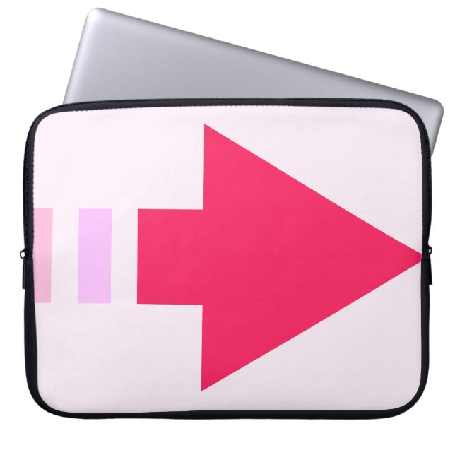 Capa Para Notebook Estojo para Laptop de Neoprene Pink Arrow 15 poleg (Frente)