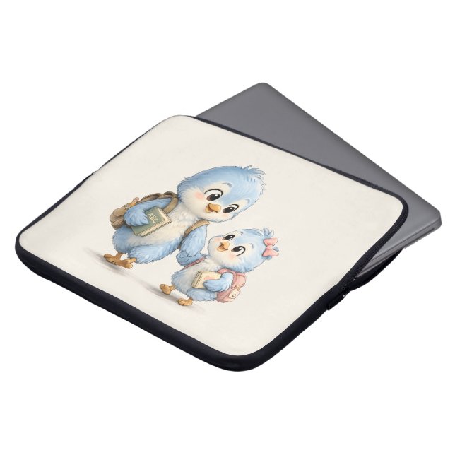 Capa Para Notebook Estojo para Laptop Irmãozinho Passarinho Fofo (Frente Topo)