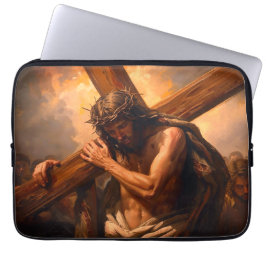 Capa Para Notebook Estojo para Laptop Jesus Carrega a Cruz