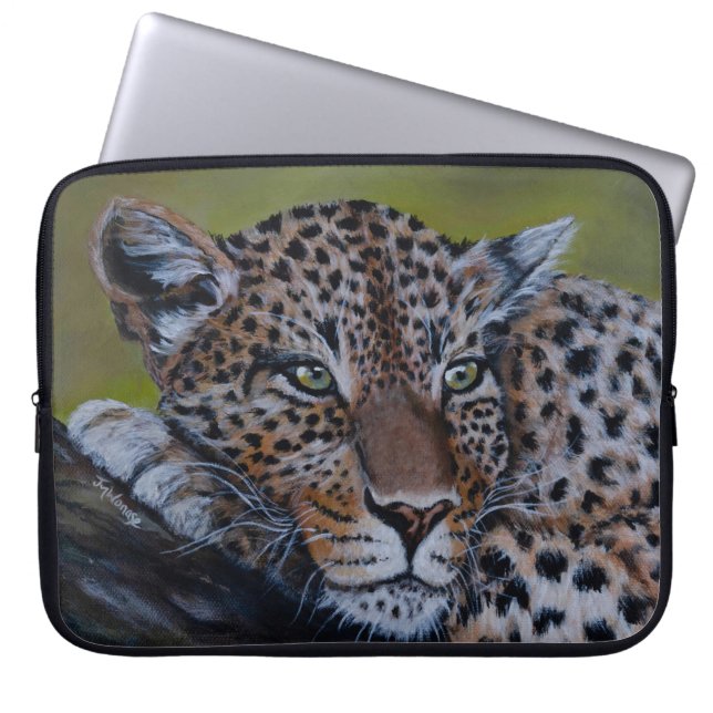Capa Para Notebook Estojo para Laptop Leopardo (Frente)