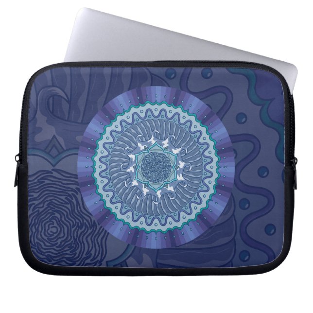 Capa Para Notebook Estojo para Laptop Mandala de Água (Frente)