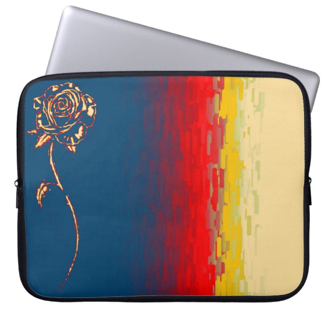 Capa Para Notebook Estojo para Laptop Rosa Abstrata (Frente)