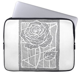 Capa Para Notebook Estojo para Laptop Rosa Floral Arte Geométrica em