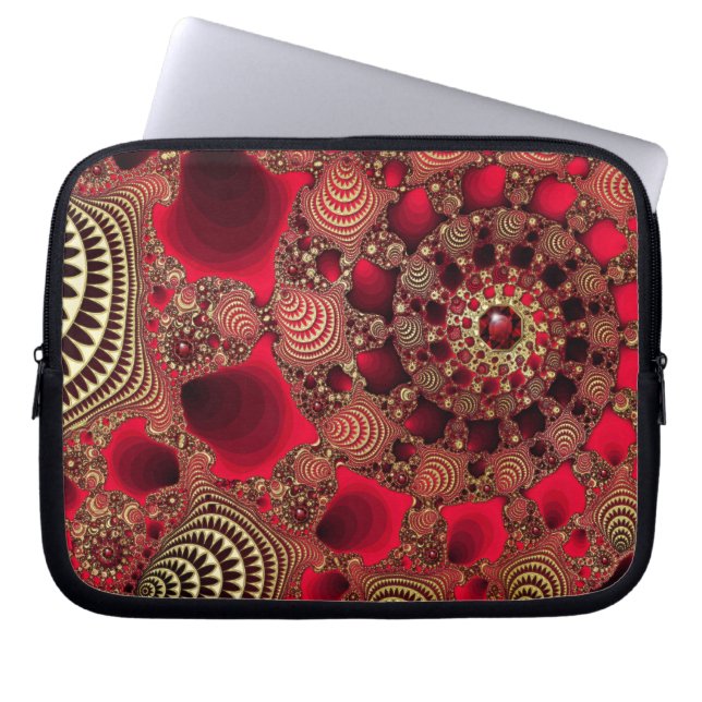Capa Para Notebook Estojo para Laptop Rubis & Ouro (Frente)