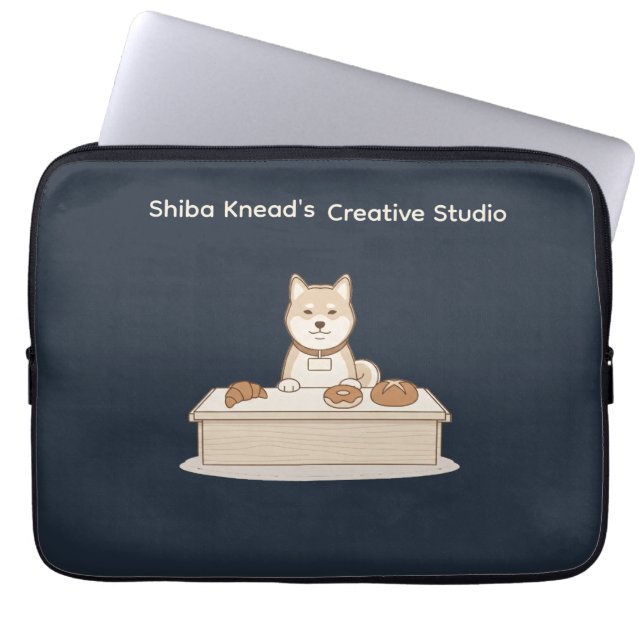 Capa Para Notebook Estojo para Laptop Shiba Inu Bakery  (Frente)