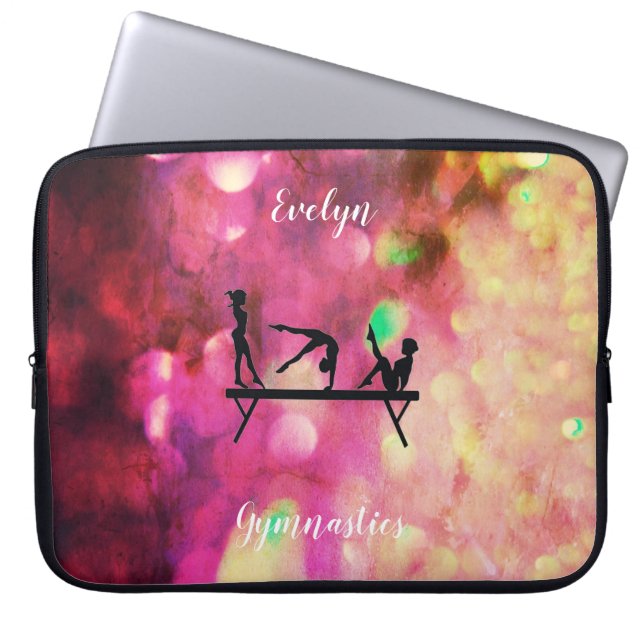 Capa Para Notebook Estojo para Laptop Trave de Equilíbrio de Ginástic (Frente)