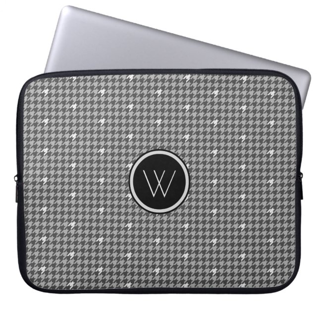 Capa Para Notebook Estojo para Laptop Xadrez com Acento Prata (Frente)