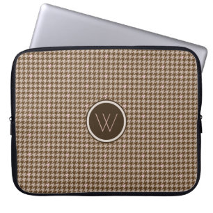 Capa Para Notebook Estojo para Laptop Xadrez com Dourado Rosa