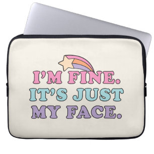 Capa Para Notebook Estou Bem, É Só Meu Rosto Citação Engraçada