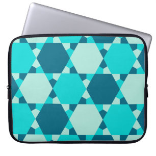 Capa Para Notebook Estrela Azul do Padrão de Ilusão Óptica David