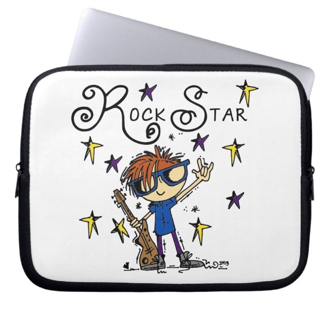 Capa Para Notebook Estrela do rock do menino do Redhead (Frente)