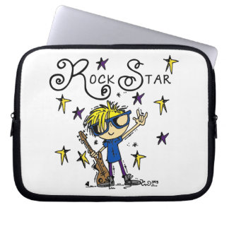 Capa Para Notebook Estrela do rock loura do menino
