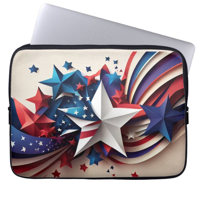 Capa Para Notebook Estrela Patriótica (Frente)