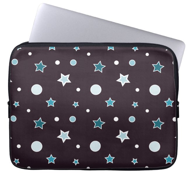Capa Para Notebook Estrelas Azuis (Frente)