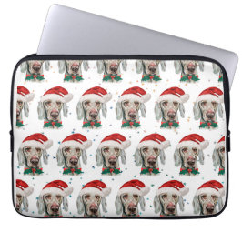 Capa Para Notebook Estrelas de Natal da Raça de Cães Weimaraner
