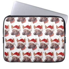 Capa Para Notebook Estrelas de Natal da Raça de Cão Sem Pelo Mexicano