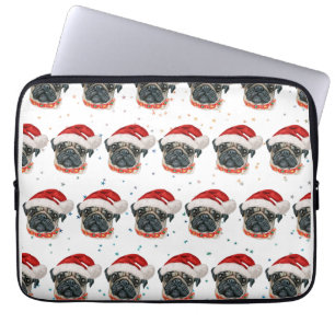 Capa Para Notebook Estrelas de Natal de Pug Dog Breed