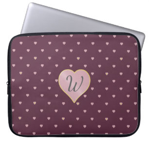 Capa Para Notebook Estrelas Dentro de Corações na Manga de Laptop Por
